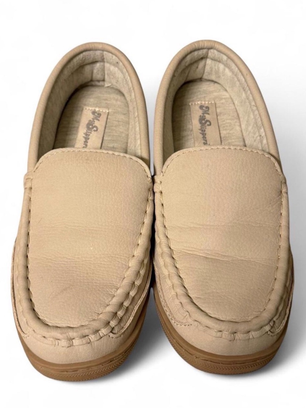 My Pillow Slippers - Women's Slip-On Moccasin Slippers in Tan